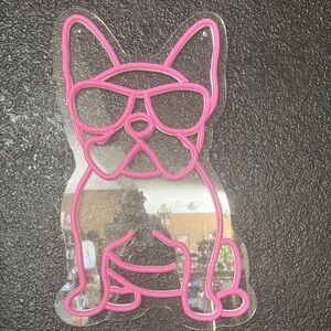 Pink Neon Dog Wall Art